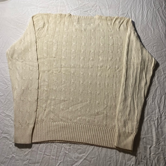 Vintage Ralph Lauren Polo Silk Knit Cream Crewneck sweater - Picture 6 of 6